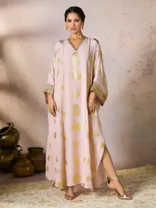 Masaba Floral Print Flared Sleeve A-Line Dress