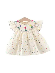 StyleCast x Revolte Girls Floral Print Flutter Sleeve Empire Dress