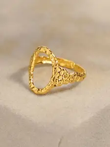 SWASHAA Soraya 18K Gold-Plated Stainless Steel Finger Ring