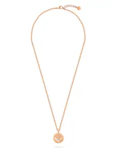 Guy Laroche Diane Rose Gold-Plated Stainless Steel Necklace