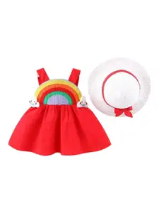 StyleCast x Revolte Girls Colourblocked Georgette Fit & Flare Mini Dress