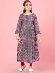 BAESD Girls Floral Printed A-Line Kurta