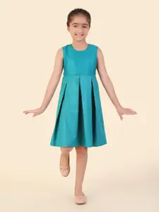 Fabindia Girls Polka Dots Fit And Flare Dress