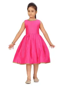 BAESD Girls Round Neck Sleeveless Fit & Flare Dress