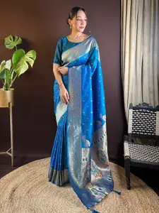 LeeliPeeri Designer Woven Design Zari Silk Blend Paithani Saree