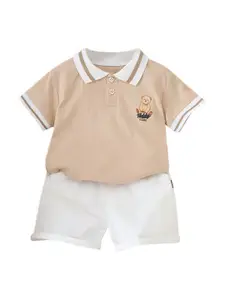 StyleCast x Revolte Boys Polo Collar Pure Cotton T-shirt with Shorts