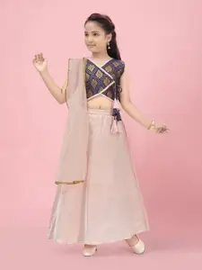 BAESD Girls Woven Design Silk Ready to Wear Lehenga & Blouse With Dupatta