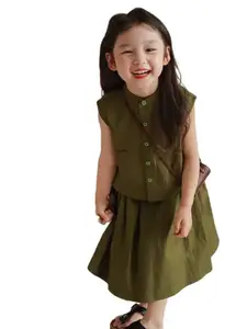 StyleCast x Revolte Girls Sleeveless Organic Cotton Top With Skirt