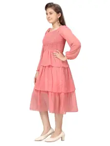 BAESD Girls Georgette Fit & Flare Midi Dress