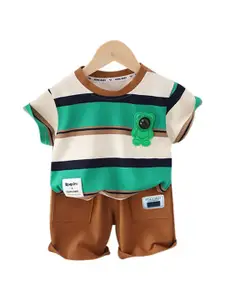 StyleCast x Revolte Boys Printed Pure Cotton T-shirt with Shorts