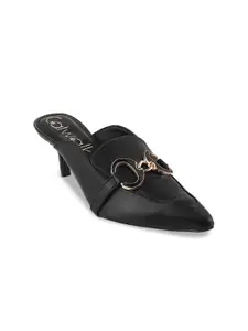 Catwalk Women Leather Mules Flats With Buckles