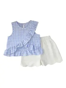 StyleCast x Revolte Girls Checked Top with Shorts