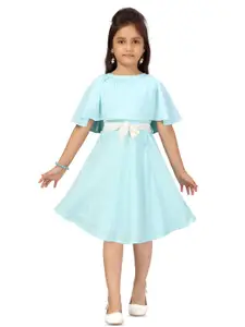 BAESD Girls Round Neck Knee Length A-Line Dress