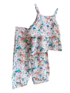 StyleCast x Revolte Girls Printed Shoulder Straps Top With Trouser