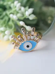 SWASHAA Bruce Eye 18K Gold-Plated Finger Ring