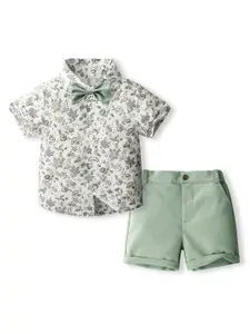 StyleCast x Revolte Boys Printed Pure Cotton Shirt With Shorts