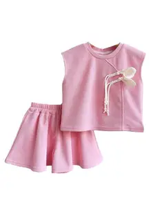 StyleCast x Revolte Girls Sleeveless Pure Cotton T-shirt With Skirt