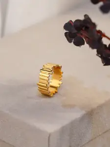 SWASHAA Nyx 18K Gold Plated Stainless Steel Finger Ring