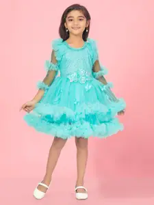 BAESD Girls  Embellished Net Fit & Flare Dress