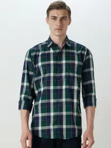 Louis Philippe Sport Men Slim Fit Tartan Checks Opaque Checked Casual Shirt