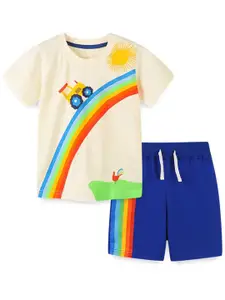 StyleCast Boys Printed Pure Cotton T-shirt With Shorts