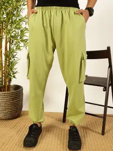 Thomas Scott Men Relaxed Fit Mid Rise Cargo Joggers