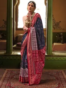 elora Patola Silk Blend Woven Design Zari Traditional Saree