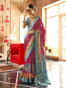 elora Ethnic Motif Zari Woven Patola Saree