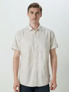 Louis Philippe Jeans Men Slim Fit Floral Printed Pure Cotton Casual Shirt