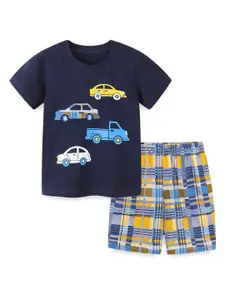 StyleCast Boys Printed Pure Cotton T-shirt With Shorts