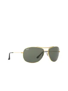 RAY-BAN Men UV Protected Green Lens Pilot Sunglasses - 0RB3412I00163
