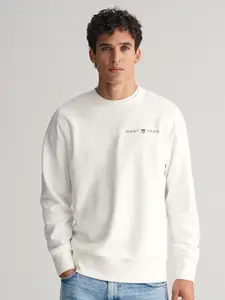 GANT Men Solid Round Neck Sweatshirt