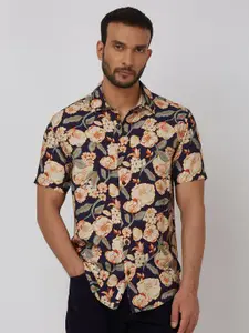 Mufti Men Spread Collar Slim Fit Casual Shirt