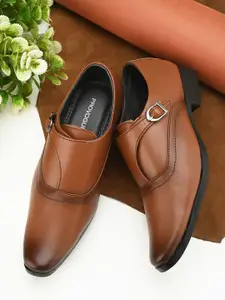 Provogue Men PU Buckle Formal Monk Shoes