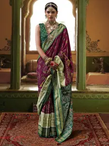 elora Ethnic Motif Zari Woven Patola Saree