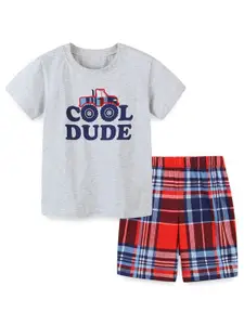 StyleCast Boys Printed Pure Cotton T-shirt With Shorts