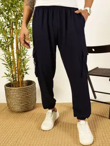 Thomas Scott Men Relaxed Fit Mid Rise Cargo Joggers