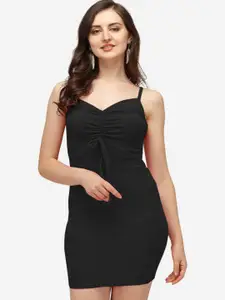 CLAFOUTIS Crepe Bodycon Mini Dress