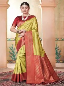Anouk Ethnic Motif Zari Woven Kanjeevaram Saree