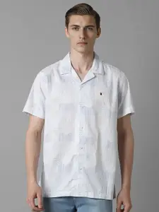 Louis Philippe Jeans Men Slim Fit Geometric Printed Pure Cotton Casual Shirt