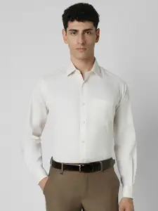 Van Heusen Men Spread Collar Textured Printed Cotton Party Shirt