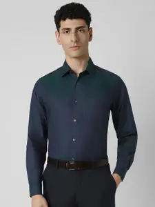 Van Heusen Men Spread Collar Textured Printed Cotton Party Shirt