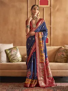 elora Patola Silk Blend Woven Design Zari Traditional Saree