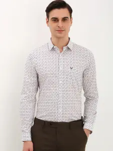 Allen Solly Men Spread Collar Floral Printed Cotton Slim Fit Formal Shirt