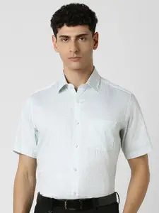 Van Heusen Men Spread Collared Ethnic Motifs Printed Cotton Party Shirt