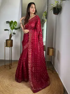 Anouk Sequinned Embroidered Tissue Saree