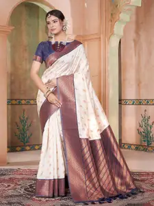 Anouk Ethnic Motifs Woven Design Zari Kanjeevaram Saree
