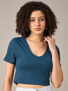The Roadster Lifestyle Co Cotton Crop T-Shirt