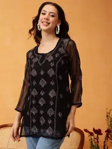 ADA Ethnic Motifs Embroidered Kurti
