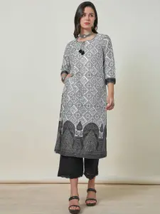 Soch Women Bandhani Print Kurta With Tassels